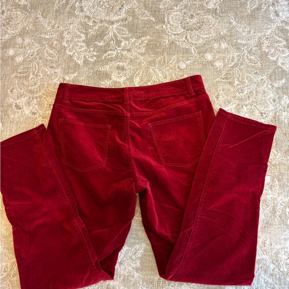 Talbots Signature Deep Red Velvet Jeans~10 - Picture 3 of 5